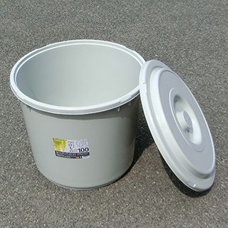  漬物樽 ♯100 中蓋付 グレー