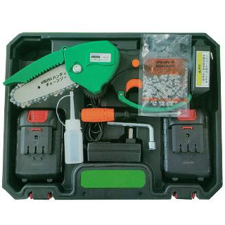 cha-chan⭐︎プレミアムハーデン8点セット 充電式 コードレス ハンディ チェンソー CHC-10 リチウムイオン電池